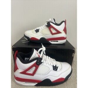 Nike Boys Air Jordan 4 408452-161 White Basketball  Sneaker 4.5Y New With Defect